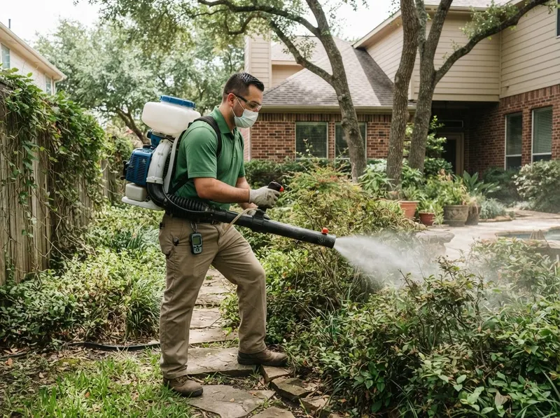 Exterior Mosquito Suppression and Larvicide Application in Houston, TX